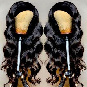 100% human virgin hair headband wig. Never used, high quality hair,22” density